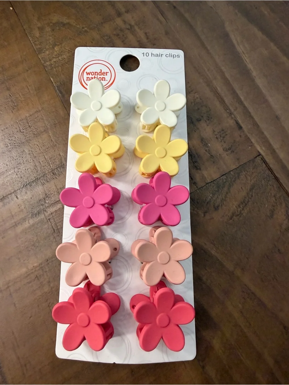 Wonder nation mini flower hair claw hair clips colorful flower clips 10 clips
